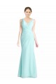 Boutique Waterfall Sirène Col V Mousseline Dentelle Longue Robes demoiselle d'honneur