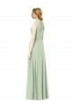 Boutique Émeraude Trapèze Licou Mousseline Longue Robes demoiselle d'honneur