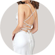 Boutique Bretelles croisées Robes de mariée